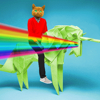 Animated gif UNIQLO unicorn model